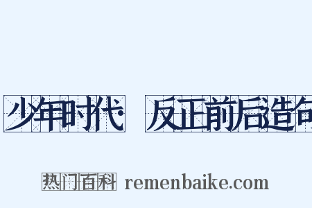 少年时代·反正前后造句是什么意思的图片